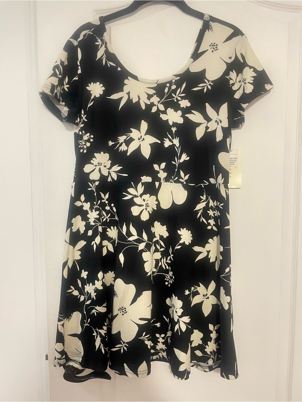 NWT Majora Black & White Floral Mini Dress